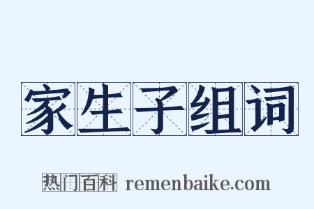 家生子组词是什么意思的图片